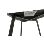 Set di 4 sedie da pranzo moderne da cucina con gambe in metallo nero