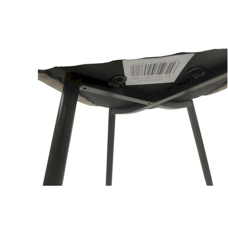 Set di 4 sedie da pranzo moderne da cucina con gambe in metallo nero