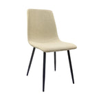 Set di 4 sedie da pranzo moderne da cucina con gambe in metallo nero