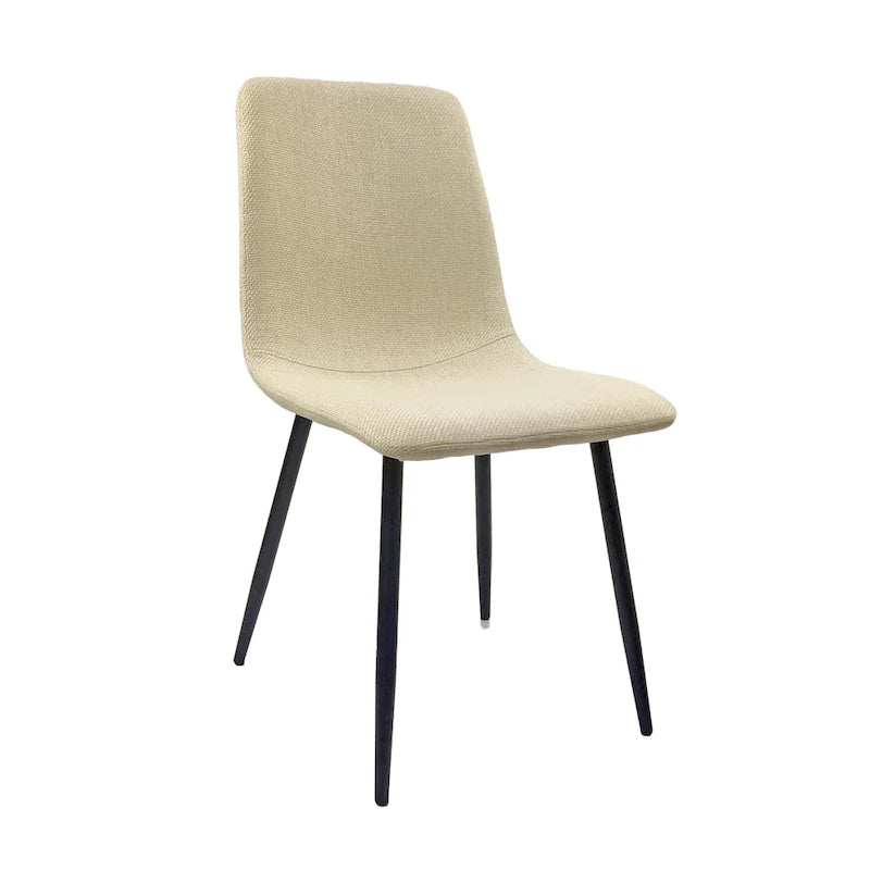 Set di 4 sedie da pranzo moderne da cucina con gambe in metallo nero