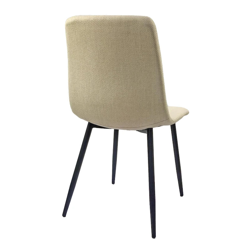 Set di 4 sedie da pranzo moderne da cucina con gambe in metallo nero