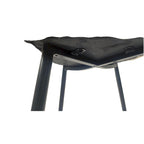 Set di 4 sedie da pranzo moderne da cucina con gambe in metallo nero