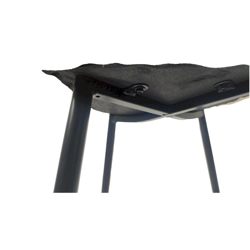 Set di 4 sedie da pranzo moderne da cucina con gambe in metallo nero