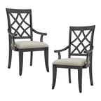 Set moderno di 2 sedie da pranzo con braccioli e seduta imbottita, adatte per soggiorno, sala da pranzo e bancone bar