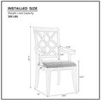 Set moderno di 2 sedie da pranzo con braccioli e seduta imbottita, adatte per soggiorno, sala da pranzo e bancone bar
