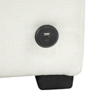 Divano componibile a U trasformabile in ciniglia da 110" Oversized con letto estraibile, doppi chaise longue contenitore e 2 porte USB