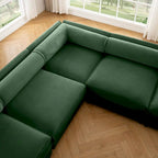 75.5 Chenille Upholstered 2-Seater Modular Sectional Sofa with Storage Seat, DIY Combination