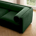 75.5 Chenille Upholstered 2-Seater Modular Sectional Sofa with Storage Seat, DIY Combination