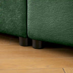 75.5 Chenille Upholstered 2-Seater Modular Sectional Sofa with Storage Seat, DIY Combination