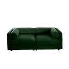 75.5 Chenille Upholstered 2-Seater Modular Sectional Sofa with Storage Seat, DIY Combination