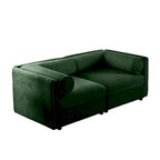 75.5 Chenille Upholstered 2-Seater Modular Sectional Sofa with Storage Seat, DIY Combination