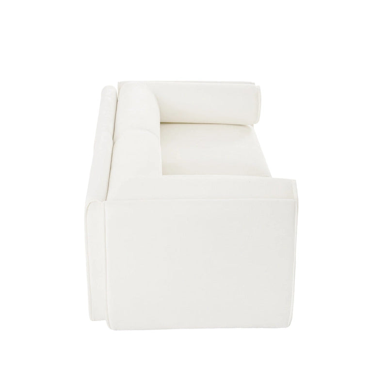 75.5 Chenille Upholstered 2-Seater Modular Sectional Sofa with Storage Seat, DIY Combination