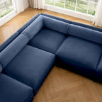 75.5 Chenille Upholstered 2-Seater Modular Sectional Sofa with Storage Seat, DIY Combination