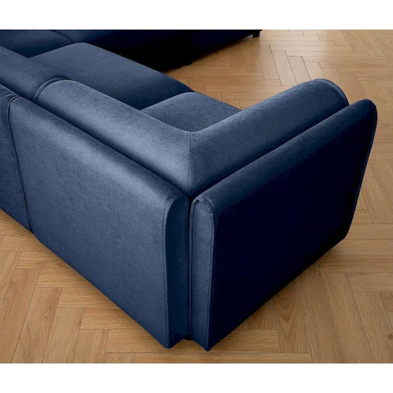 75.5 Chenille Upholstered 2-Seater Modular Sectional Sofa with Storage Seat, DIY Combination