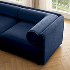 75.5 Chenille Upholstered 2-Seater Modular Sectional Sofa with Storage Seat, DIY Combination