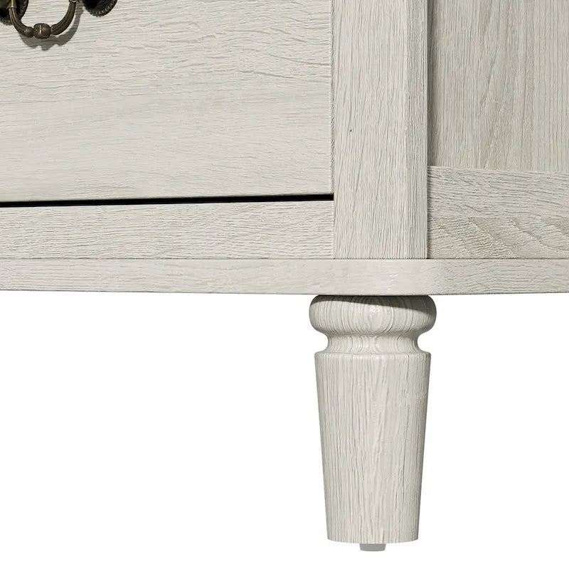 Light Grey 6-Drawer Dresser for Bedroom