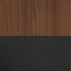 Bridgevine Home Aria 85 inch TV Stand for TVs up to 95 inches, No Assembly Required, Black and Walnut Finish