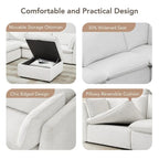 Cypress U-shape Sectional Couches Modular Sofa with Ottoman