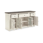Signature Design by Ashley Bolanburg White/Gray 73 TV Stand for TVs up to 83 - 72.5 W x 20.25 D x 36.13 H