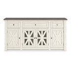 Signature Design by Ashley Bolanburg White/Gray 73 TV Stand for TVs up to 83 - 72.5 W x 20.25 D x 36.13 H