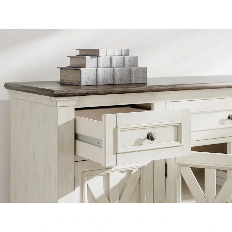 Signature Design by Ashley Bolanburg White/Gray 73 TV Stand for TVs up to 83 - 72.5 W x 20.25 D x 36.13 H