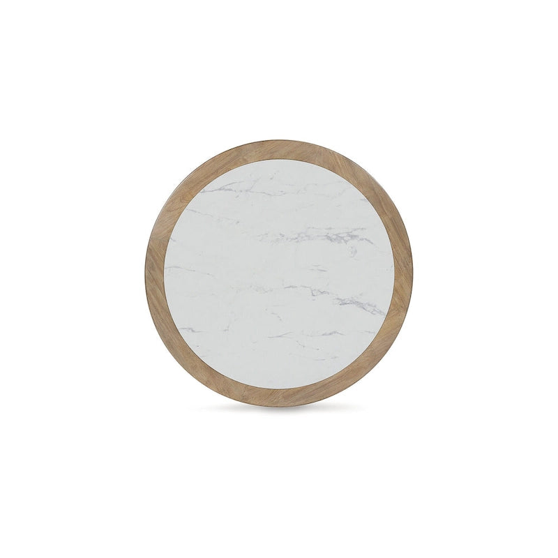 Signature Design by Ashley Camdill Tavolino da caffè marrone chiaro/bianco - 42 L x 42 P x 17.5 H