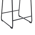 Vintage 24 Set of 2 Bar Stools with Armless Leather Backrest, Metal Legs, Footrest for Kitchen Island Caf Pub Bar Counter