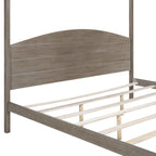 Letto a baldacchino King Size in pino con classica testiera in legno, struttura del letto imbottita, non è richiesta la rete a molle, facile da montare