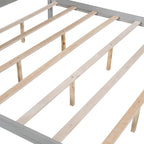 Letto a baldacchino King Size in pino con classica testiera in legno, struttura del letto imbottita, non è richiesta la rete a molle, facile da montare