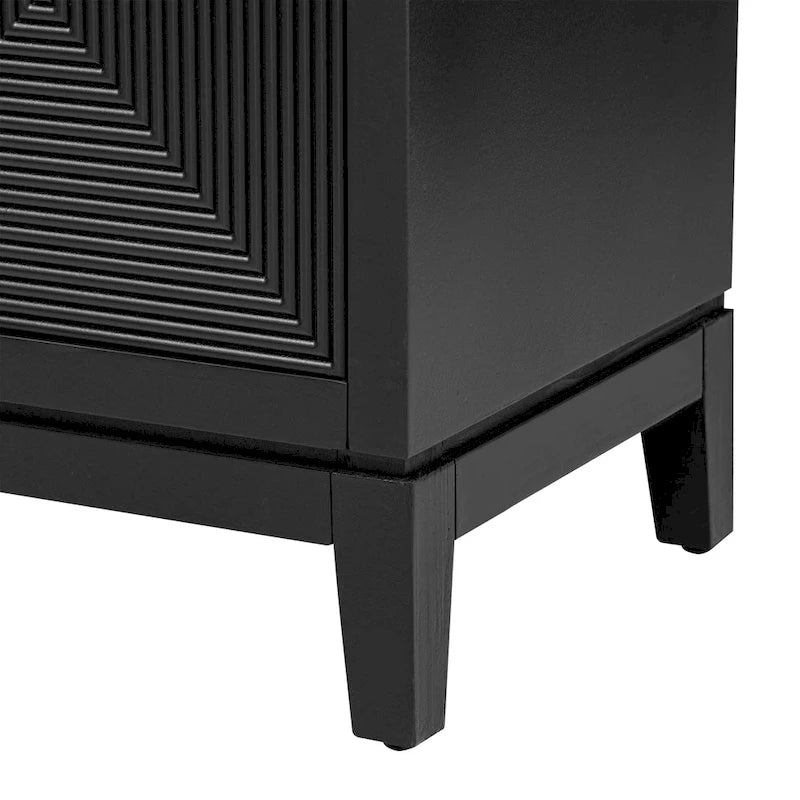 Elegante madia/credenza con design a linee verticali, adatta per studio, ingresso e soggiorno