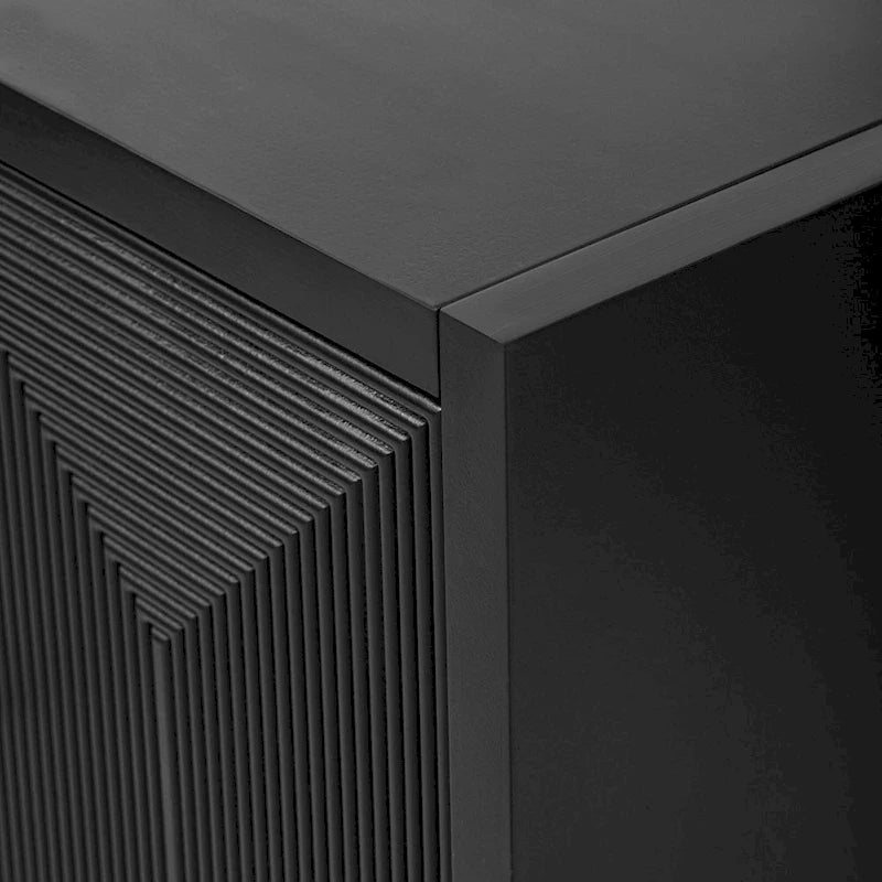 Elegante madia/credenza con design a linee verticali, adatta per studio, ingresso e soggiorno