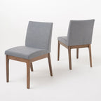 Set di 5 mobili da pranzo con tavolo e sedie, set di mobili da cucina in legno con tavolo rettangolare e 4 sedie imbottite