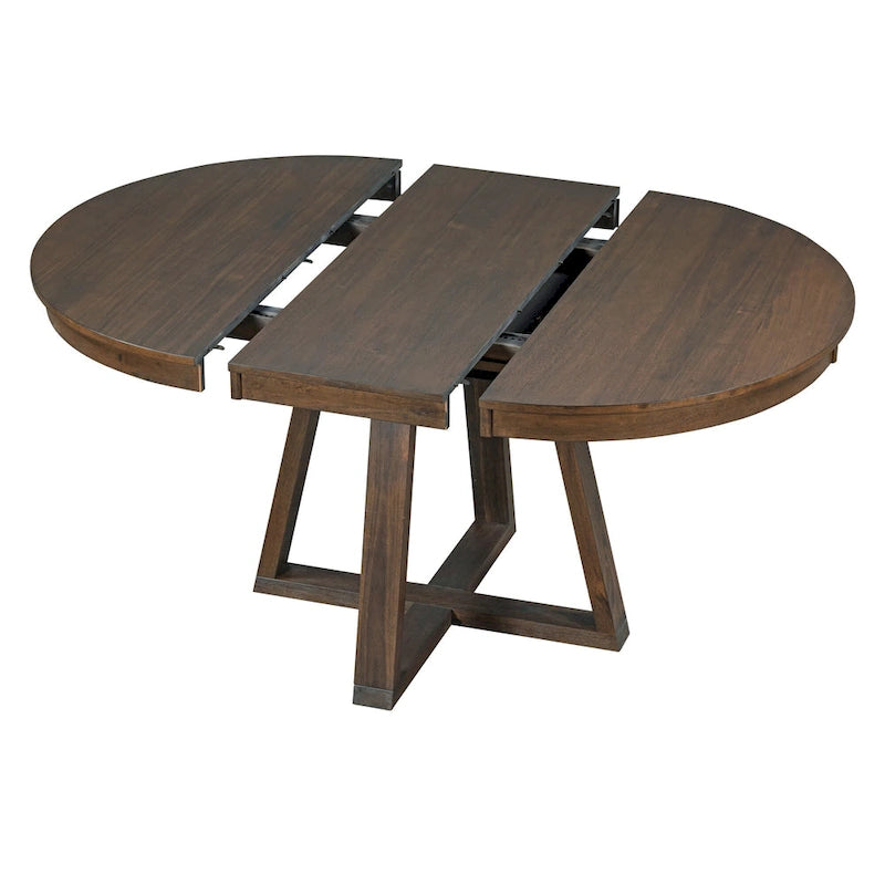 Set di tavolo e sedie da pranzo multifunzione, set da tavolo da pranzo per cucina rustica con ripiani pieghevoli rimovibili e gambe a croce