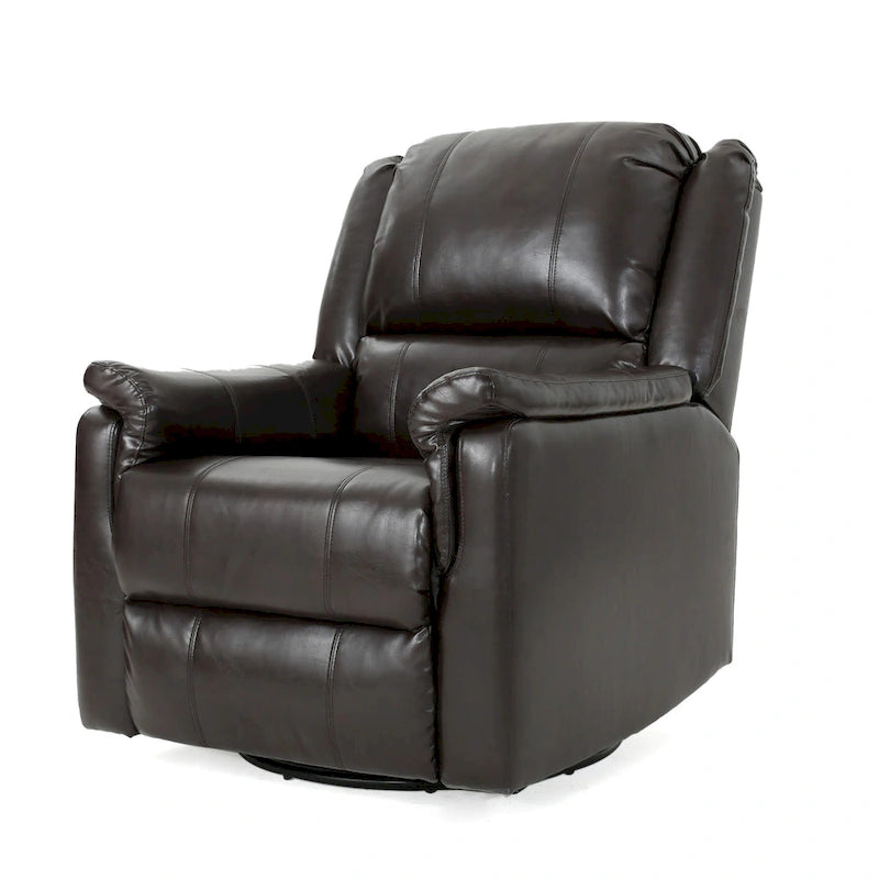 Roomfitters Fabric Glider Recliner with Swivel, Manual Reclining Chair