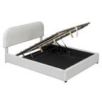 Full Size Upholstered Platform Bed with Hydraulic Storage System