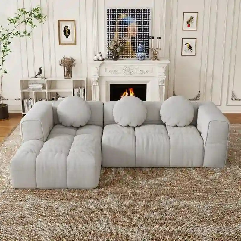 103 Divano modulare a L, combinazione libera (con chaise longue a destra o a sinistra)