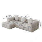 103 Divano modulare a L, combinazione libera (con chaise longue a destra o a sinistra)