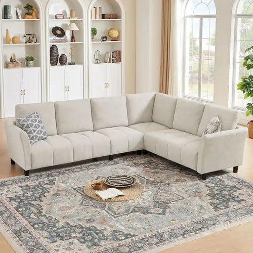  102.56  Wide Reversible Sectional Sofa with Corner Lounge Seat