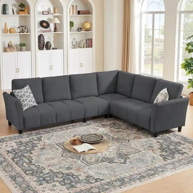 102.56  Wide Reversible Sectional Sofa with Corner Lounge Seat