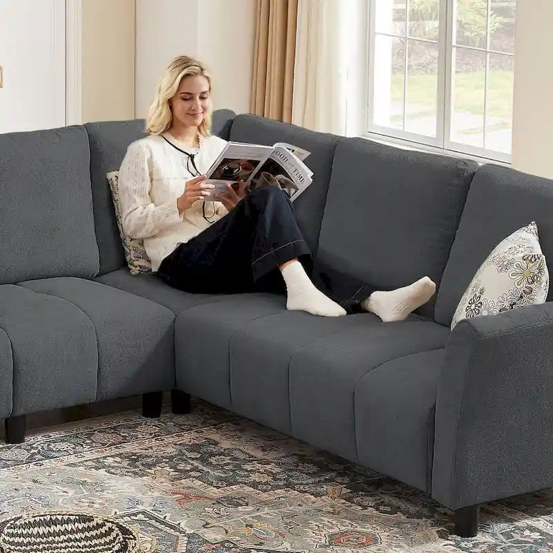 102.56  Wide Reversible Sectional Sofa with Corner Lounge Seat