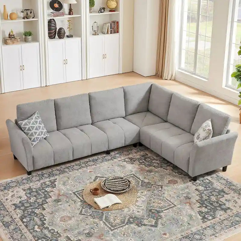 102.56  Wide Reversible Sectional Sofa with Corner Lounge Seat