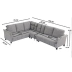 102.56  Wide Reversible Sectional Sofa with Corner Lounge Seat