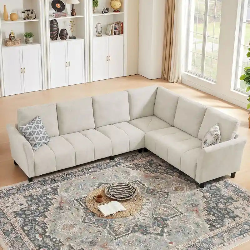 102.56  Wide Reversible Sectional Sofa with Corner Lounge Seat