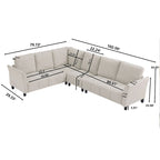 102.56  Wide Reversible Sectional Sofa with Corner Lounge Seat