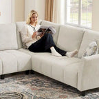 102.56  Wide Reversible Sectional Sofa with Corner Lounge Seat