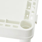 Gracious Living 4 Shelf Fixed Height Solid Light Duty Home Storage Unit, White - 1 Pack