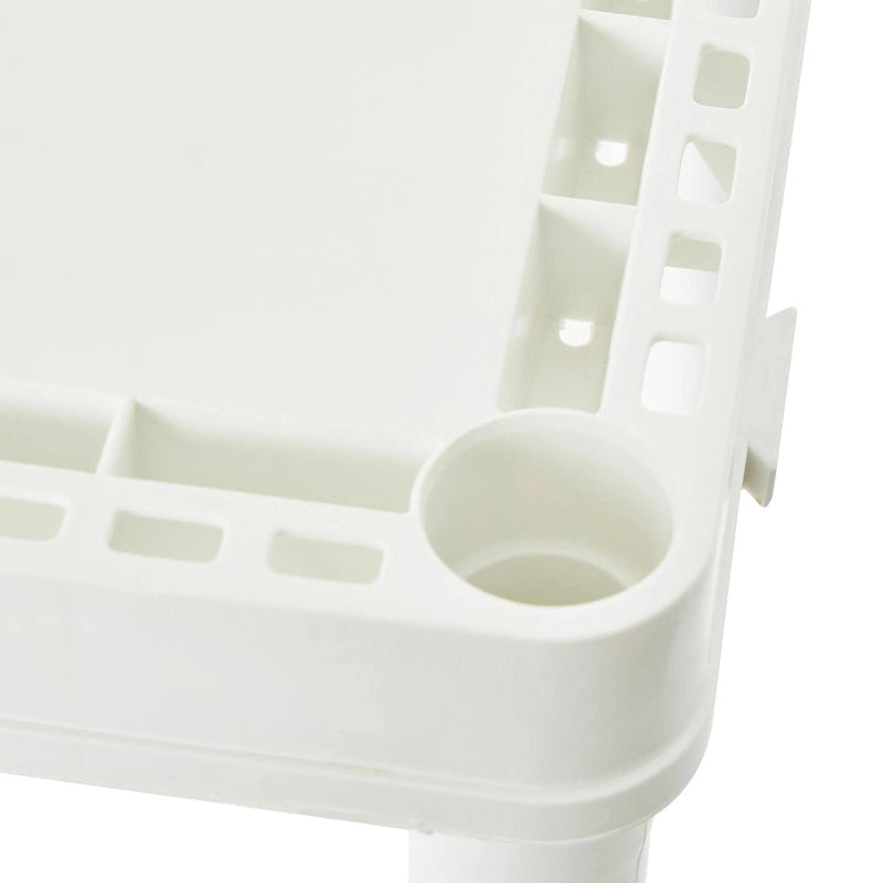 Gracious Living 4 Shelf Fixed Height Solid Light Duty Home Storage Unit, White - 1 Pack