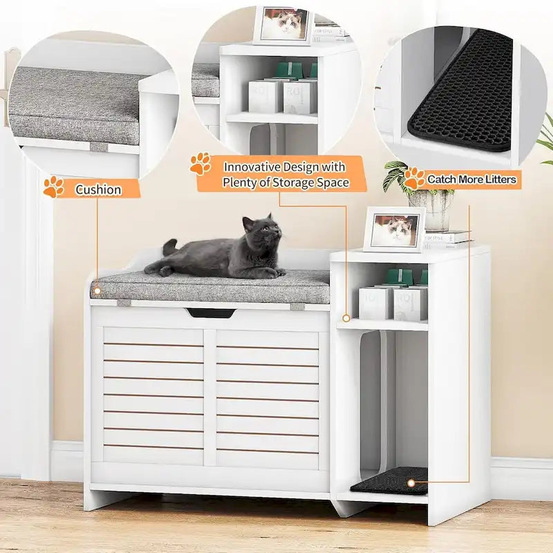 Cat Litter Box with Cushion