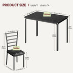 5 Piece Dining Table Set for 4