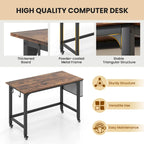 Costway Scrivania Computer con Ruote 1/2/4 Pezzi, Struttura in Metallo, per PC Portatile